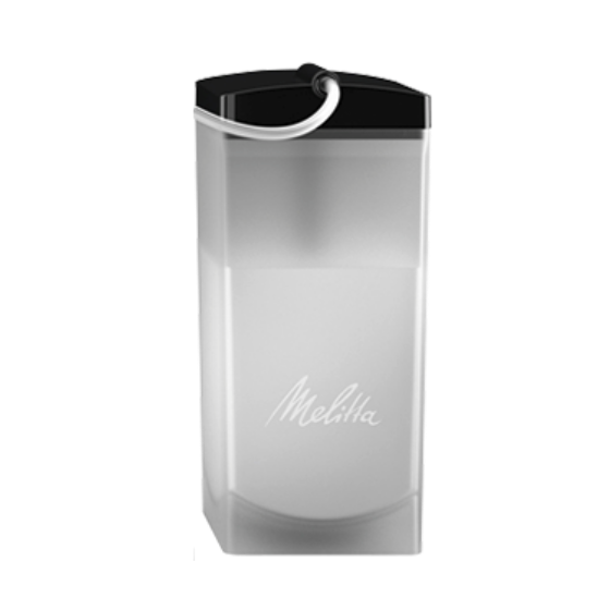 Milchbehälter weiß-transparent, 1 Liter, komplett