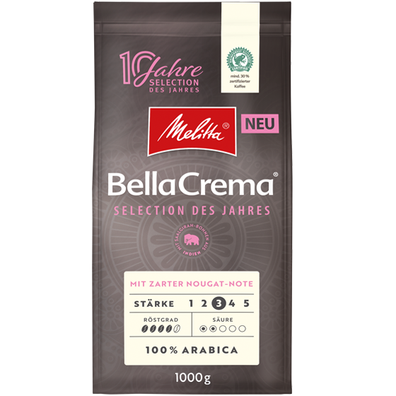 Melitta® BellaCrema® Selection des Jahres 2021, Kaffeebohnen, 1000g