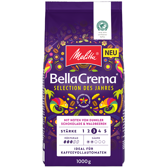 BellaCrema® Selection des Jahres 2023 Kaffeebohnen, 1000g - Front